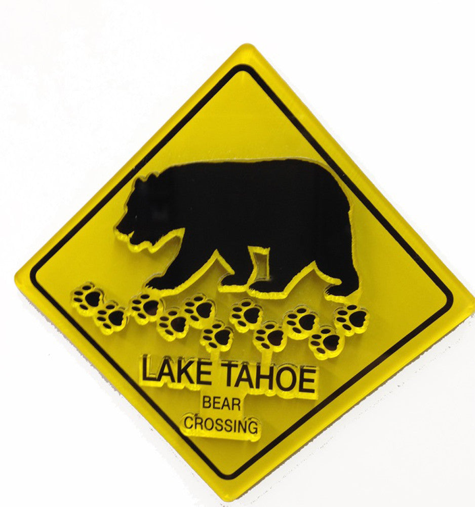 Bear Crossing Caution SIGN Magnet