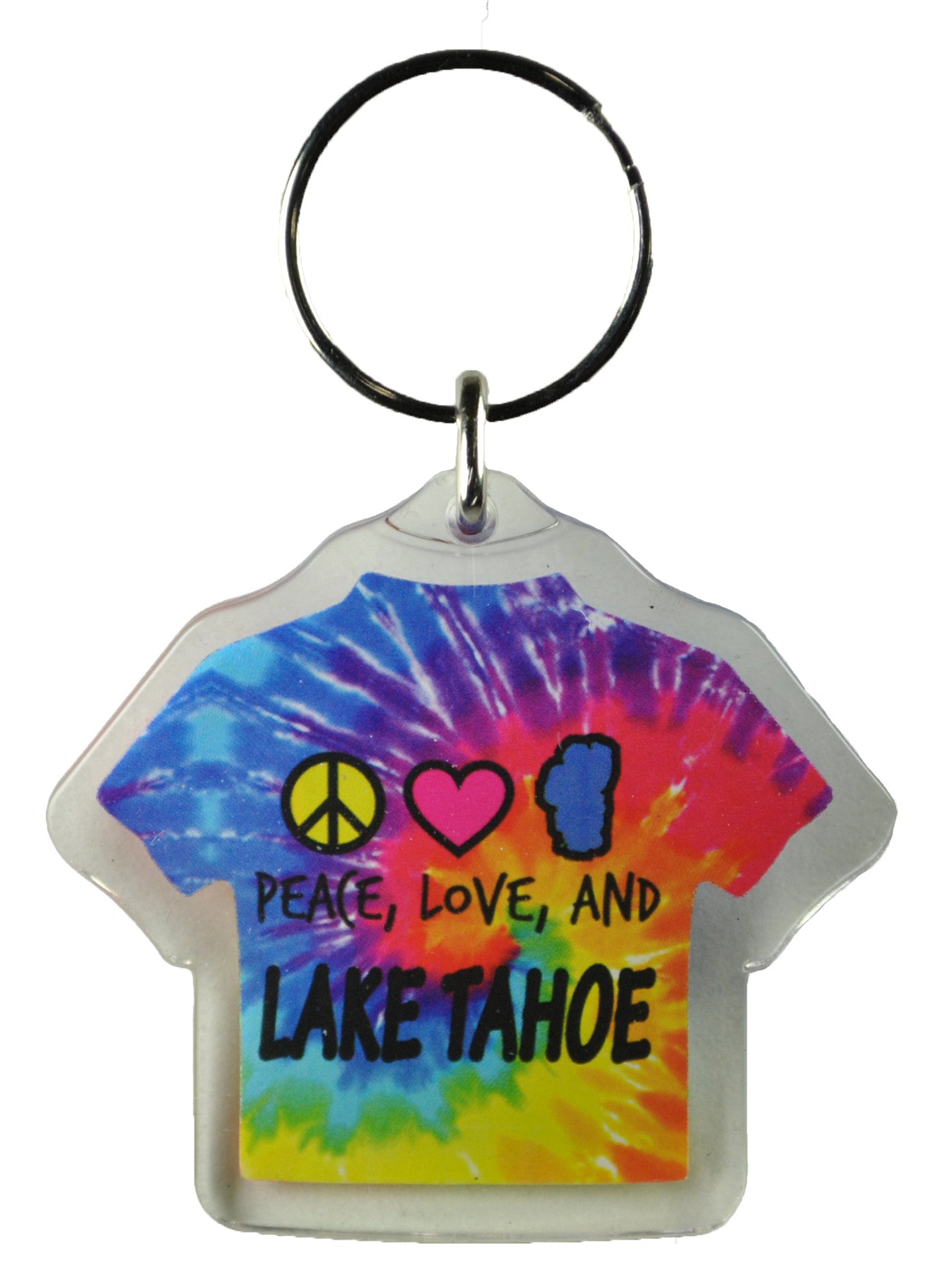 Tye Dye T-Shirt Lake Tahoe KEYCHAIN