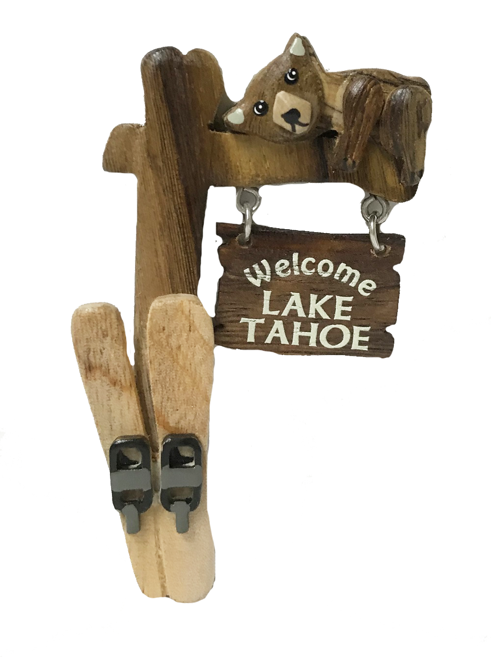 HANGING SIGN WOOD LAKE TAHOE MAGNET