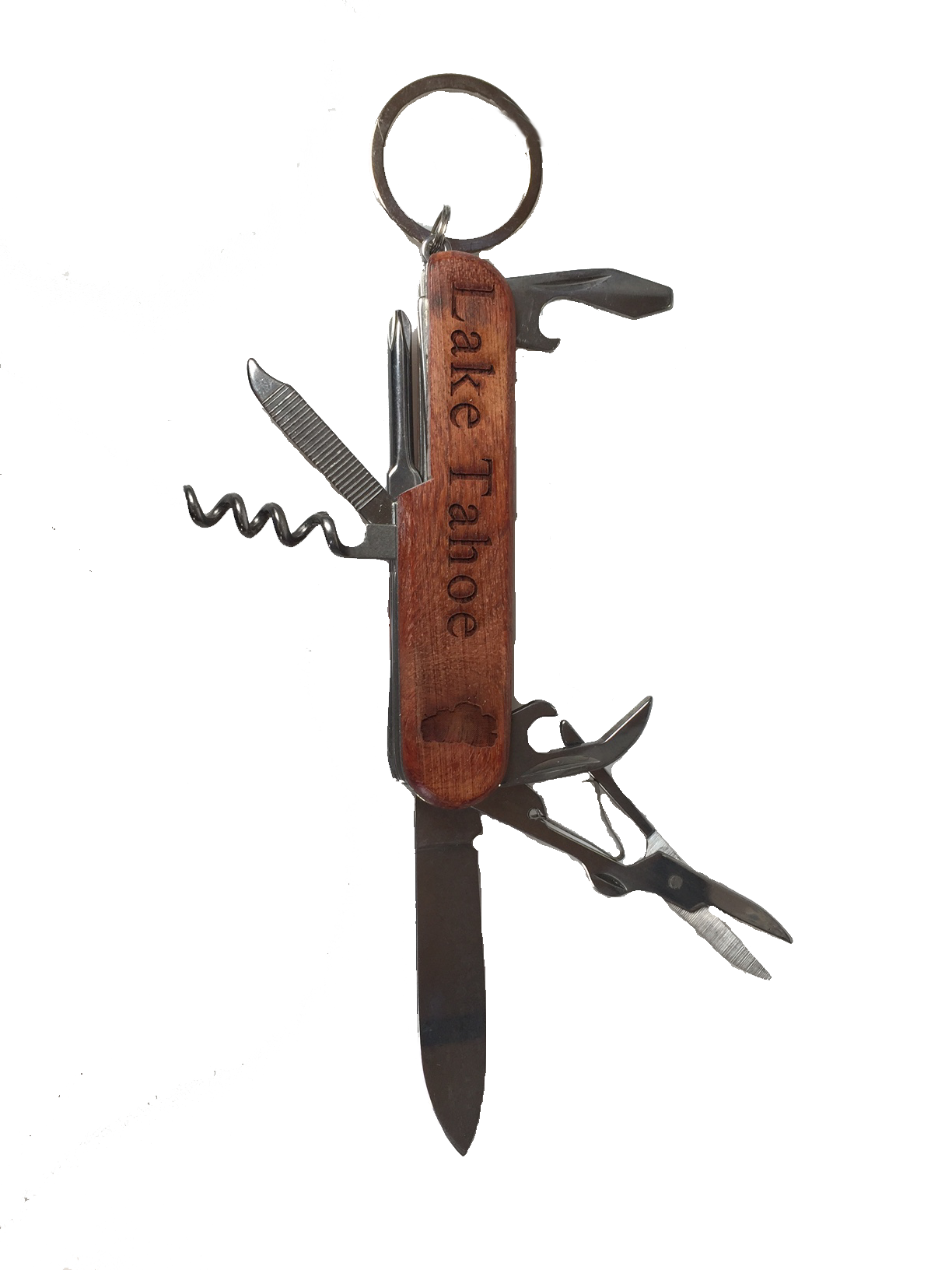 Engraved Lake Tahoe 7 Accessories Pocket KNIFE