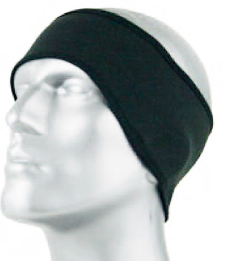 ''Adult Wicking Fleece HEADBAND, Black''