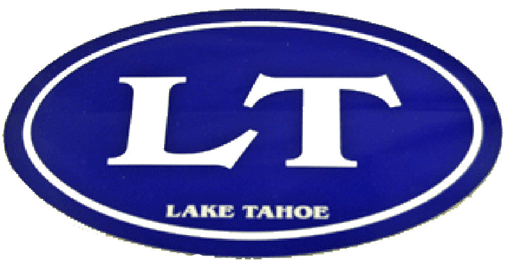 Lake Tahoe Classic Euro Style Blue Bumper STICKER