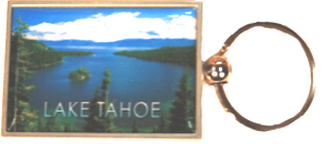 METAL Scenic Emerald Bay Lake Tahoe Photo Keychain