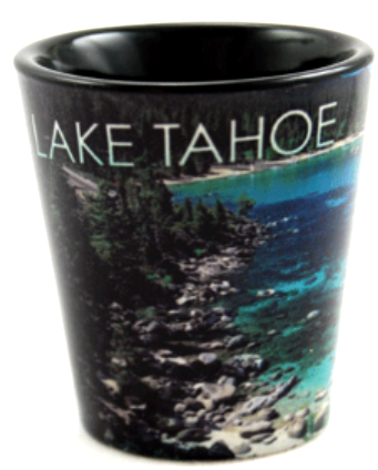 Scenic Photo Ceramic Lake Tahoe Shot Glass