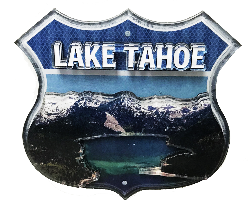 Road SIGN Emerald Bay Lake Tahoe 3-D Magnet