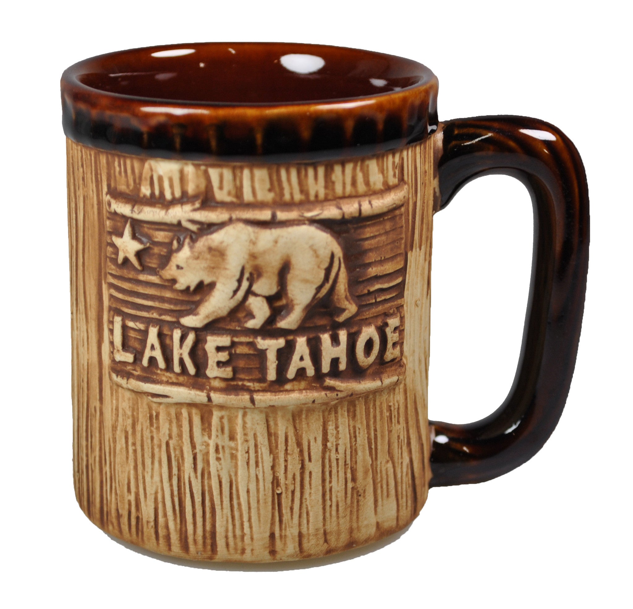 California Republic Wood Look Lake Tahoe Ceramic MUG