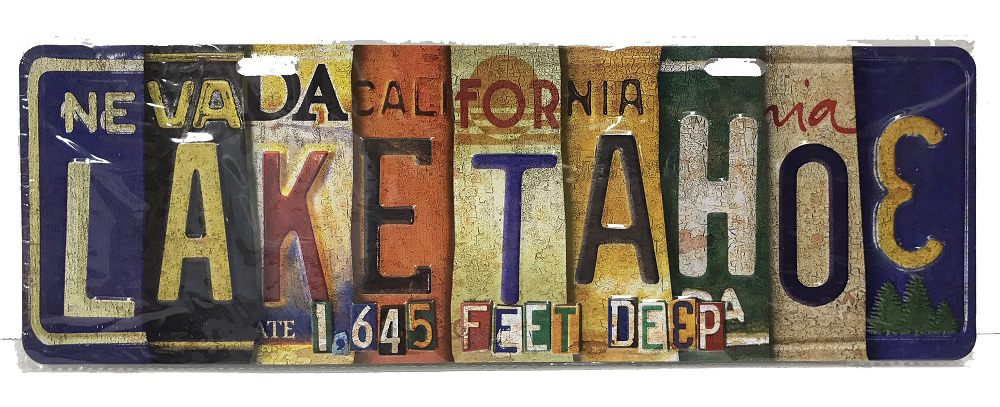 LICENSE PLATE Art Lake Tahoe Wall Art