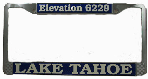 LICENSE PLATE Frame Lake Tahoe Elevation 6229