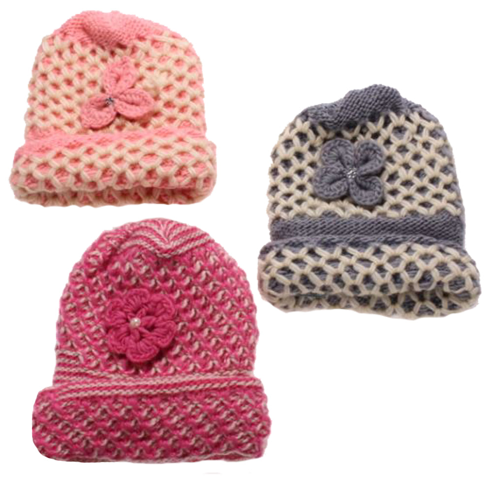 Girl's Heavy Knit HAT with Cuff