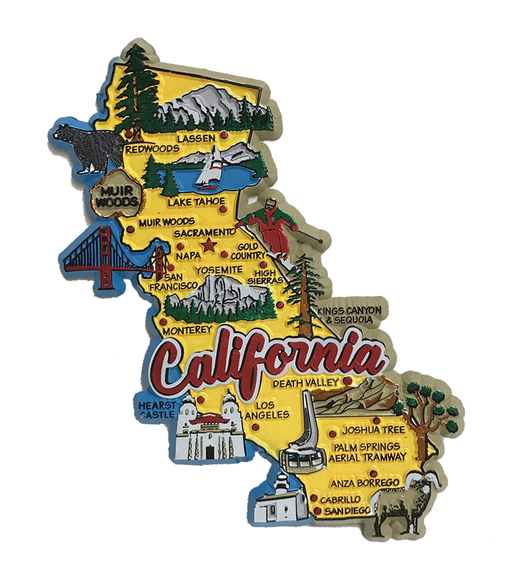 CALIFORNIA State Map Magnet