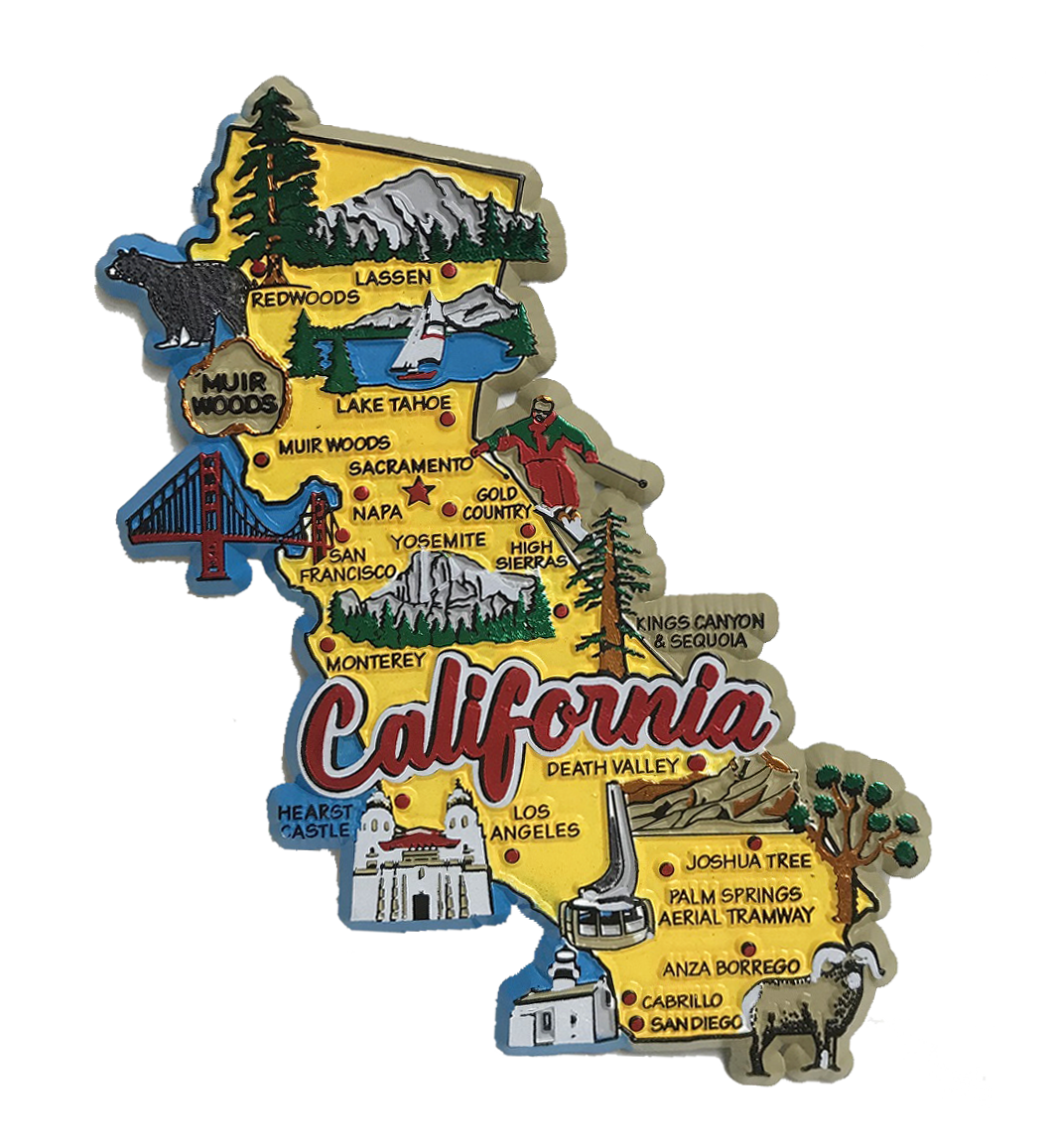 CALIFORNIA STATE MAP MAGNET