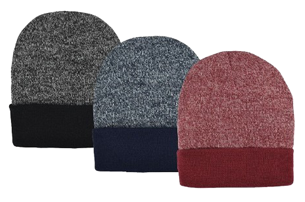 ''Ladie's Fleece Lined Cuff HAT, Acrylic Knit Asst Colors''