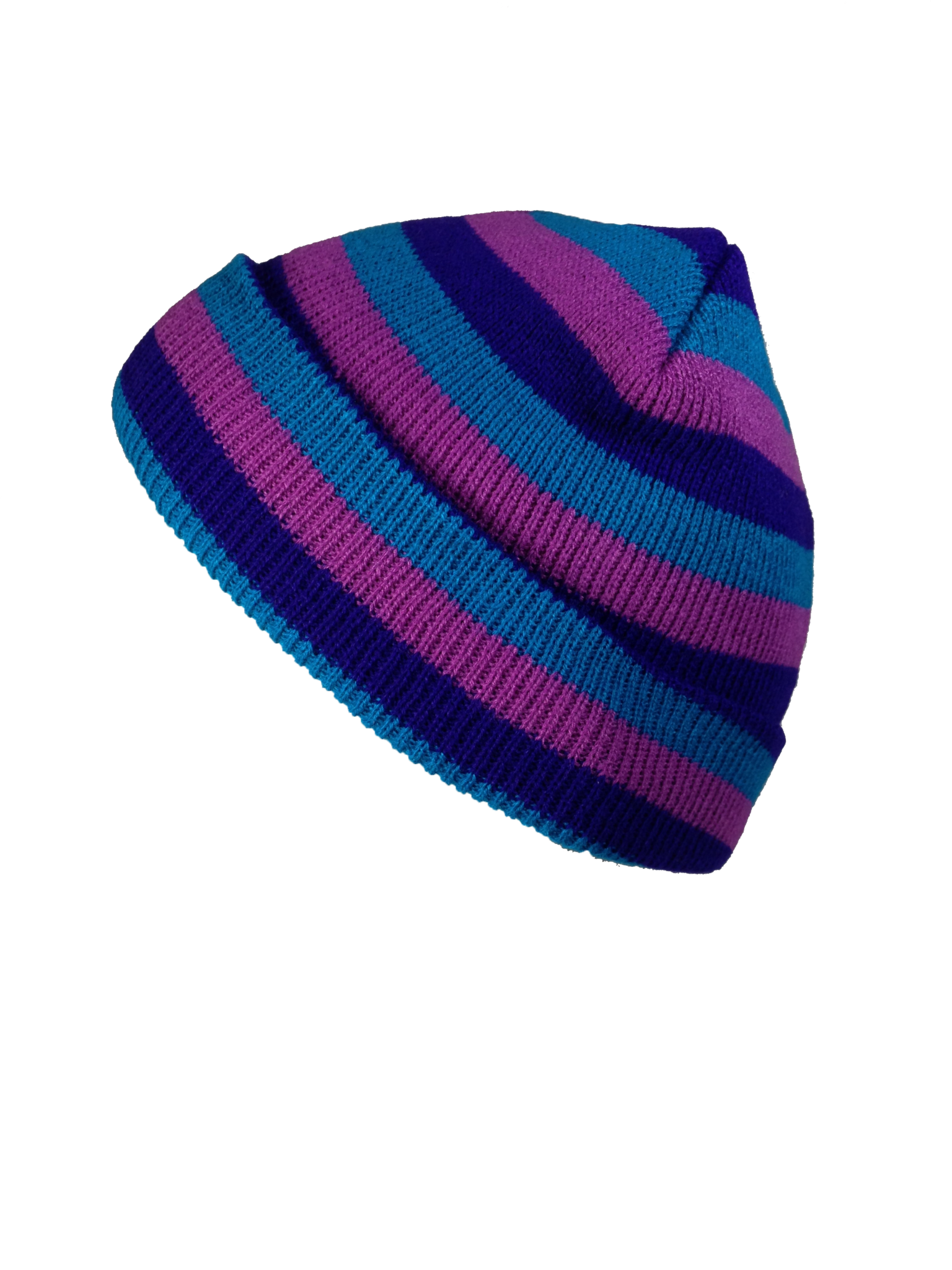 ''Boy's & Girl's Striped Knit Beanie, Ages 7-14''