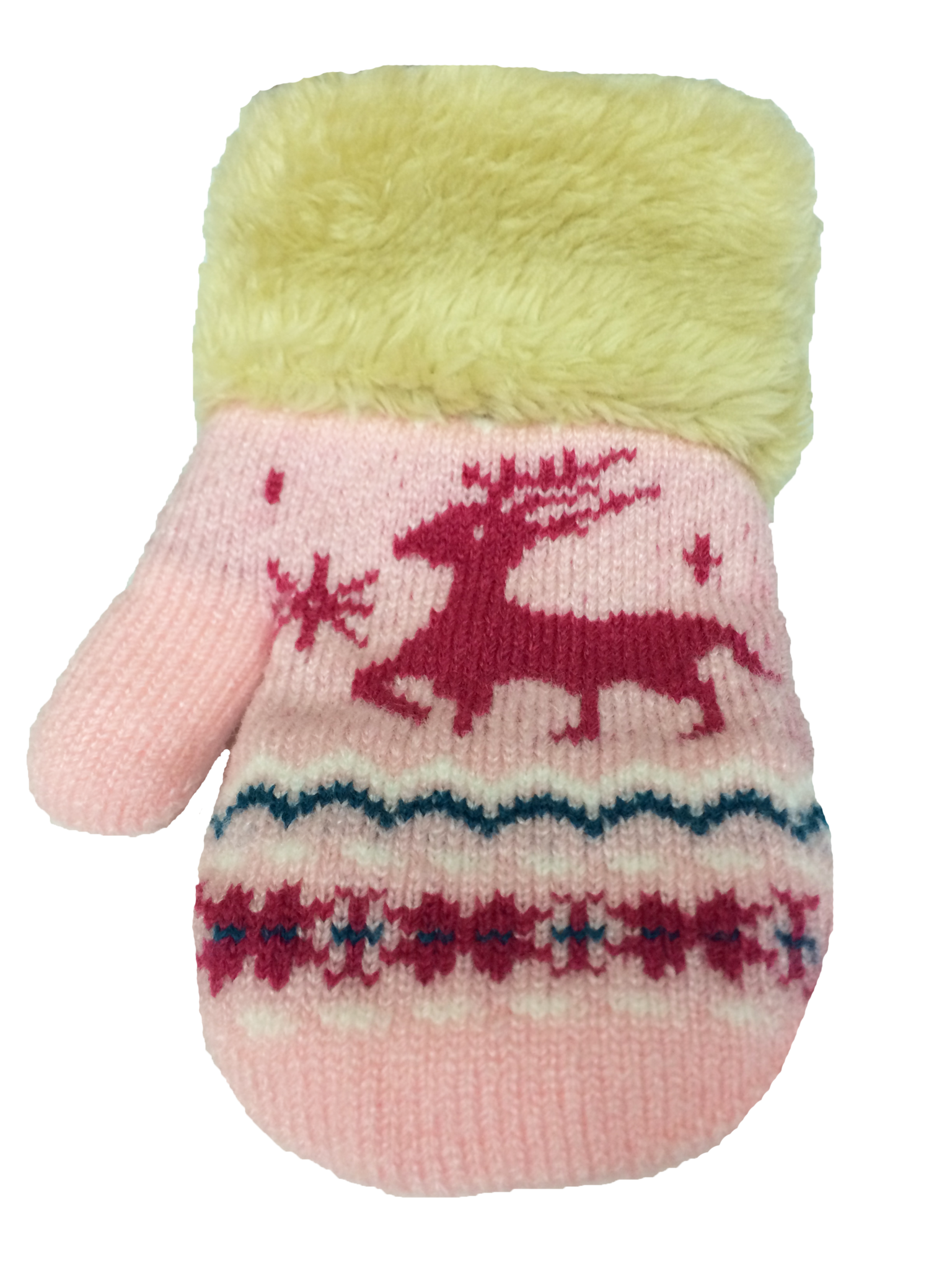 Infant-Toddler Fashion Knit Embroidered Mittens
