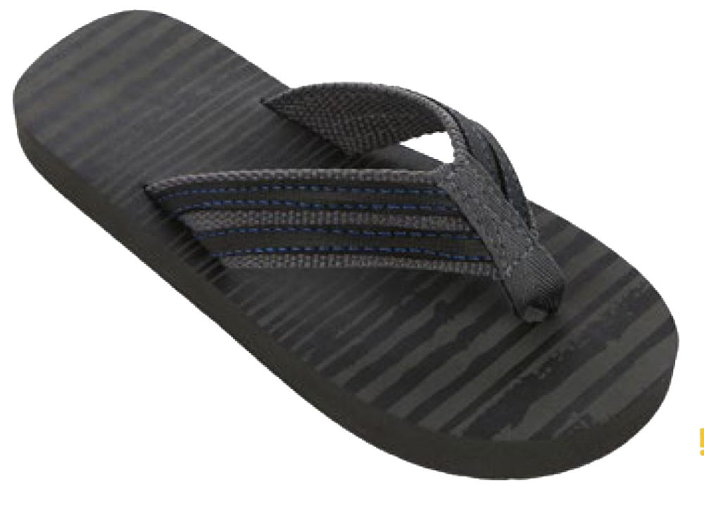 ''SANDALS BOYS FLIP FLOP WOVEN GRADIANT STRIPE SANDAL, BLACK''