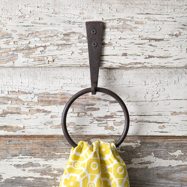 Future Ship 03/14 - Set of 2 Iron Strap Towel Rings