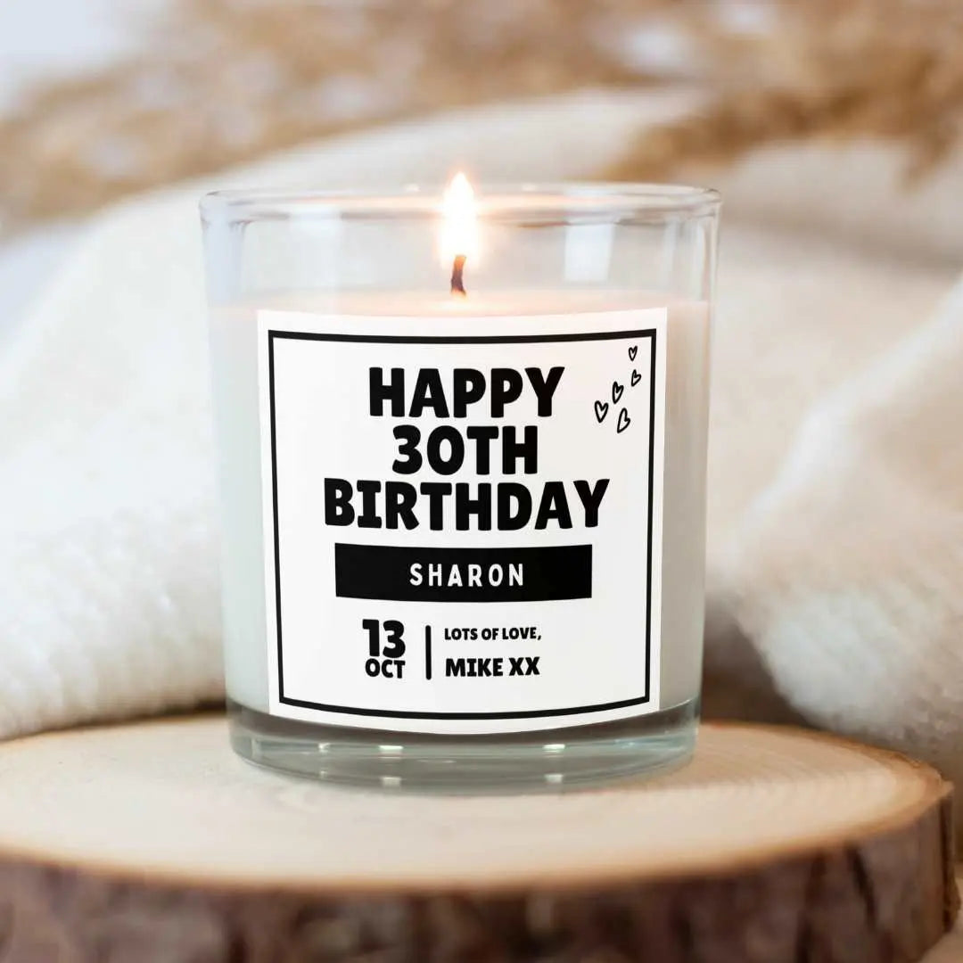 Personalised Happy Birthday Girlfriend Candle - MKTrends Co