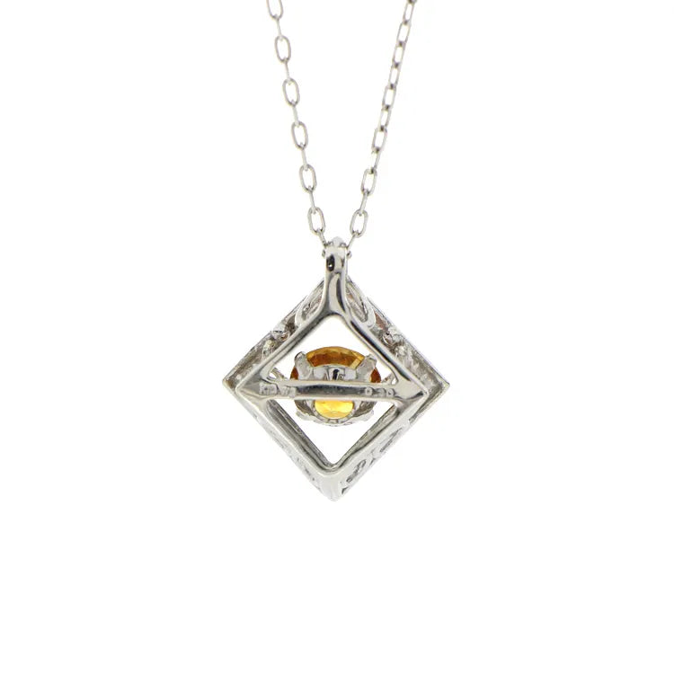 ネックレス シトリン0.3ct K10WG製 FTW-2687-W10*B 背面