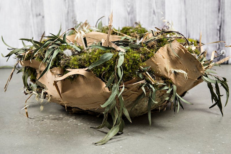 Bhumi Organic Cotton - Display Nest made from moss, leaves, bark and branches