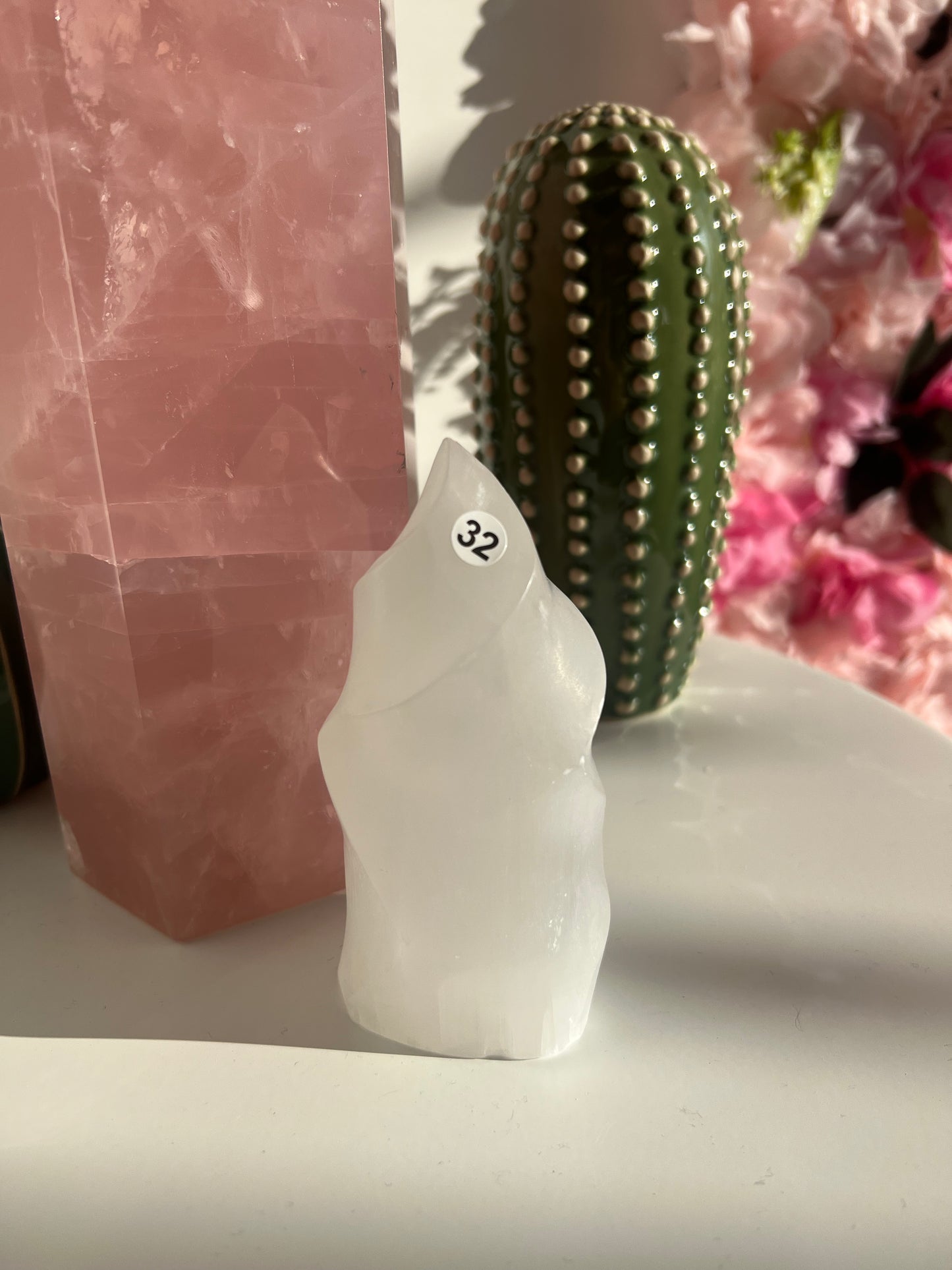 Flamme en selenite à choisir