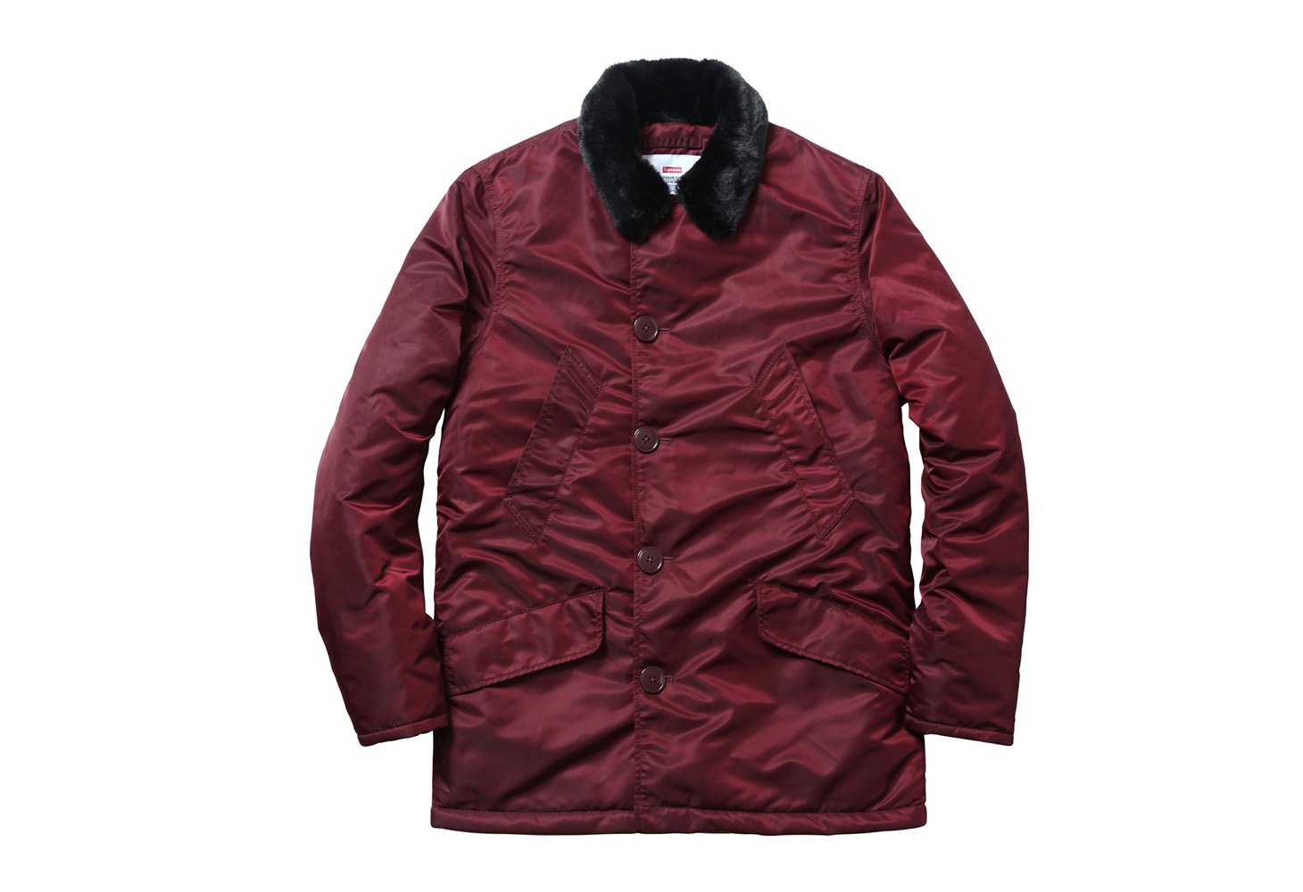 Supreme B-9 Flight Satin Parka Jacket Burgundy (WORN) – RIF NYC