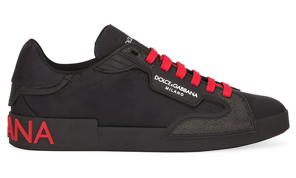 dolce and gabbana nylon and rubber portofino sneakers