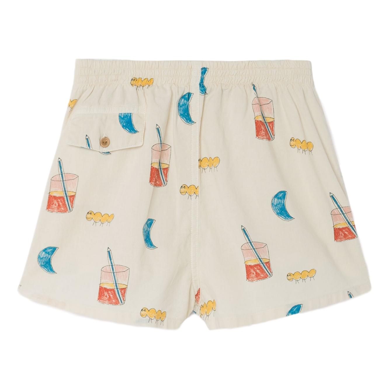 Raw White Glasses Beetle Kids Shorts