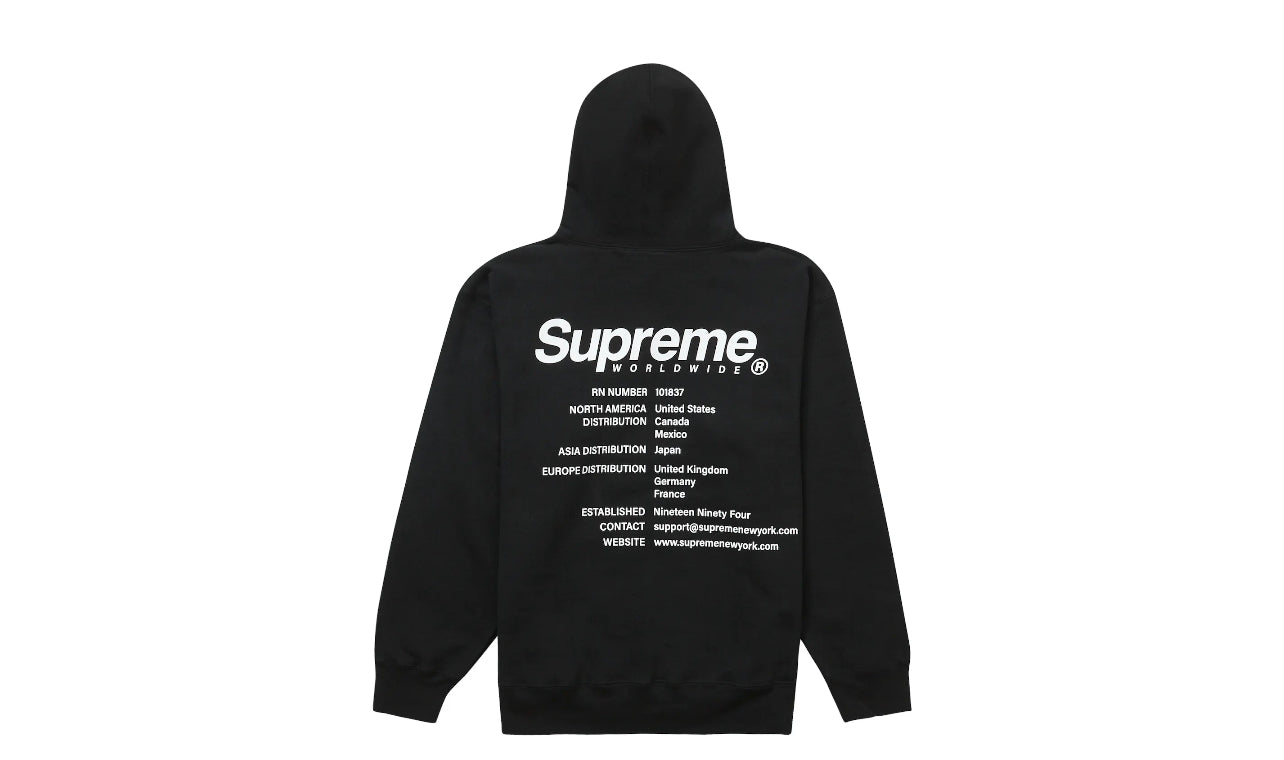Supreme Worldwide Hooded Sweatshirt Black – TG Sneaks LLC
