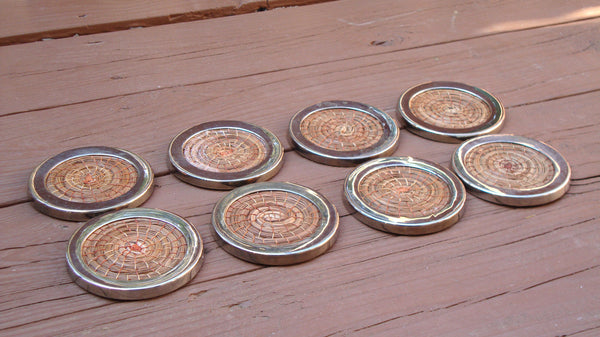 chrome drink coasters