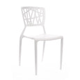 Design Lab MN LS-9601-WHT Vocci White Outdoor Dining Chair Set of 4