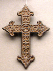 Solid Cast Iron Fleur De Lis Cross Bulk