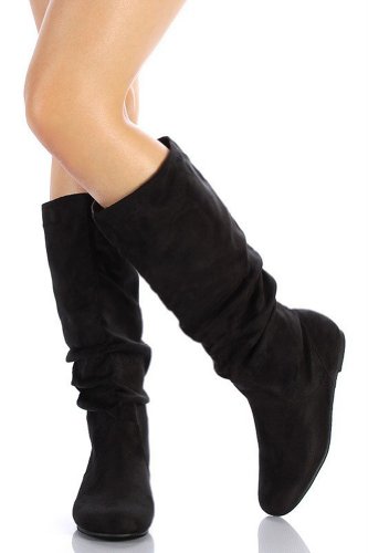 Zuluu Soda Women's Black Slouchy Boots