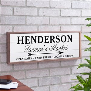 Farmers Market Arrow Framed Wall Decor