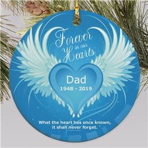 In Our Hearts Ceramic Memorial Ornament