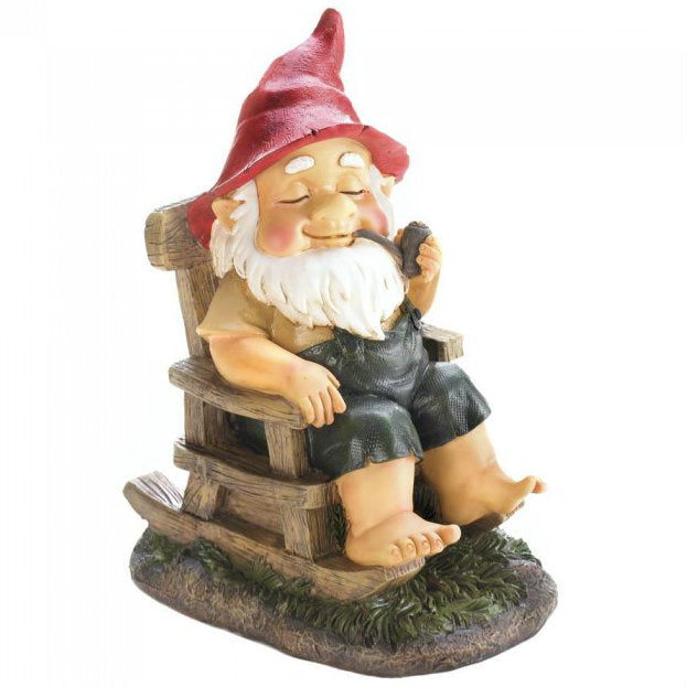 Old Man Rocking Chair Gnome Figurine