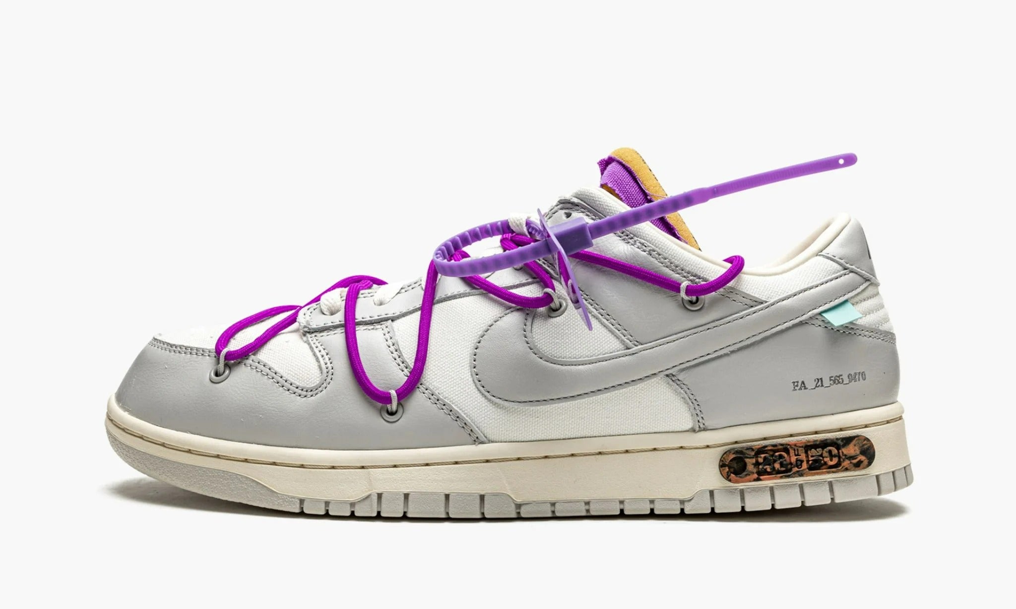 NIKE off-white  DUNK LOW THE50 lot50　28