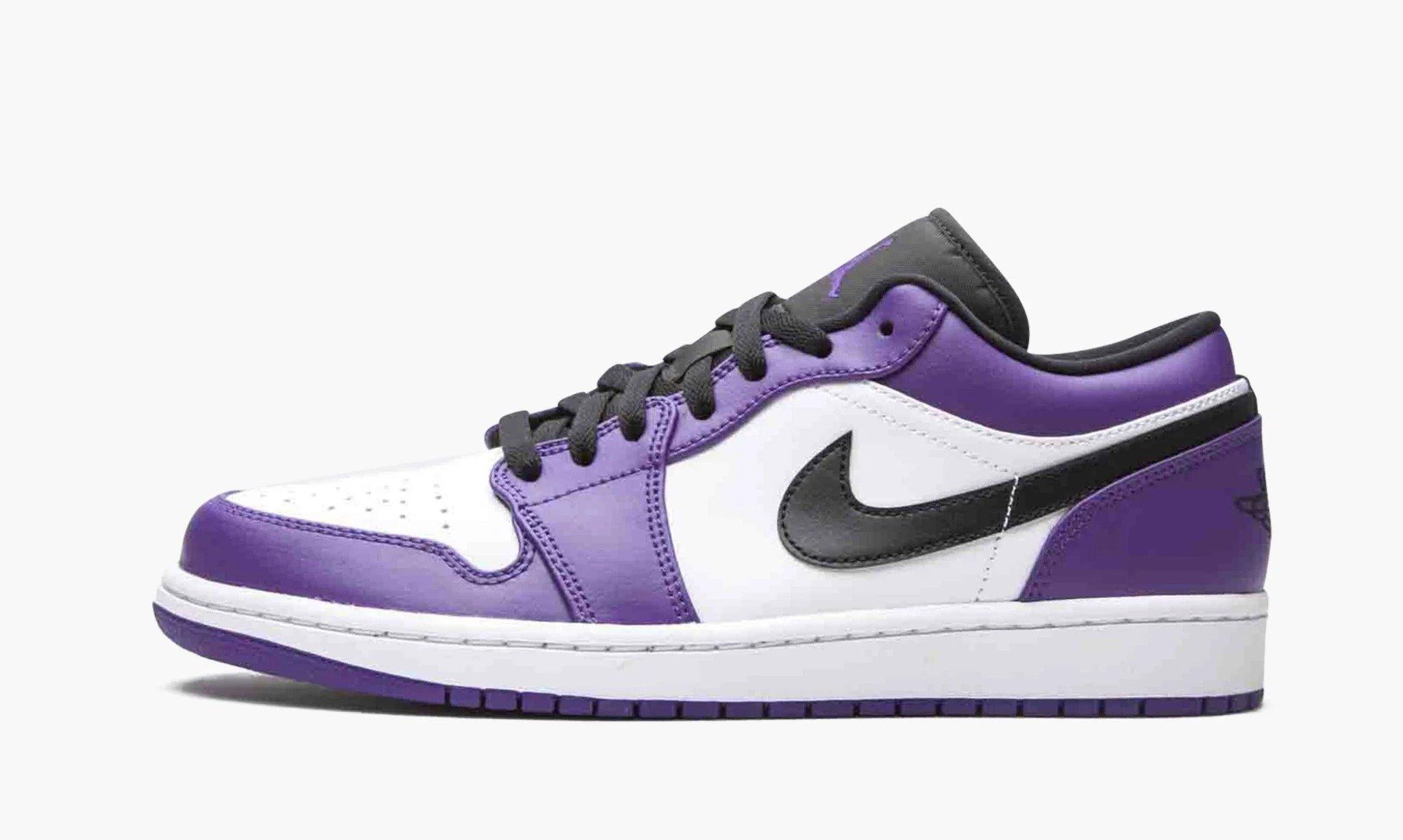 court purple black and white jordan 1