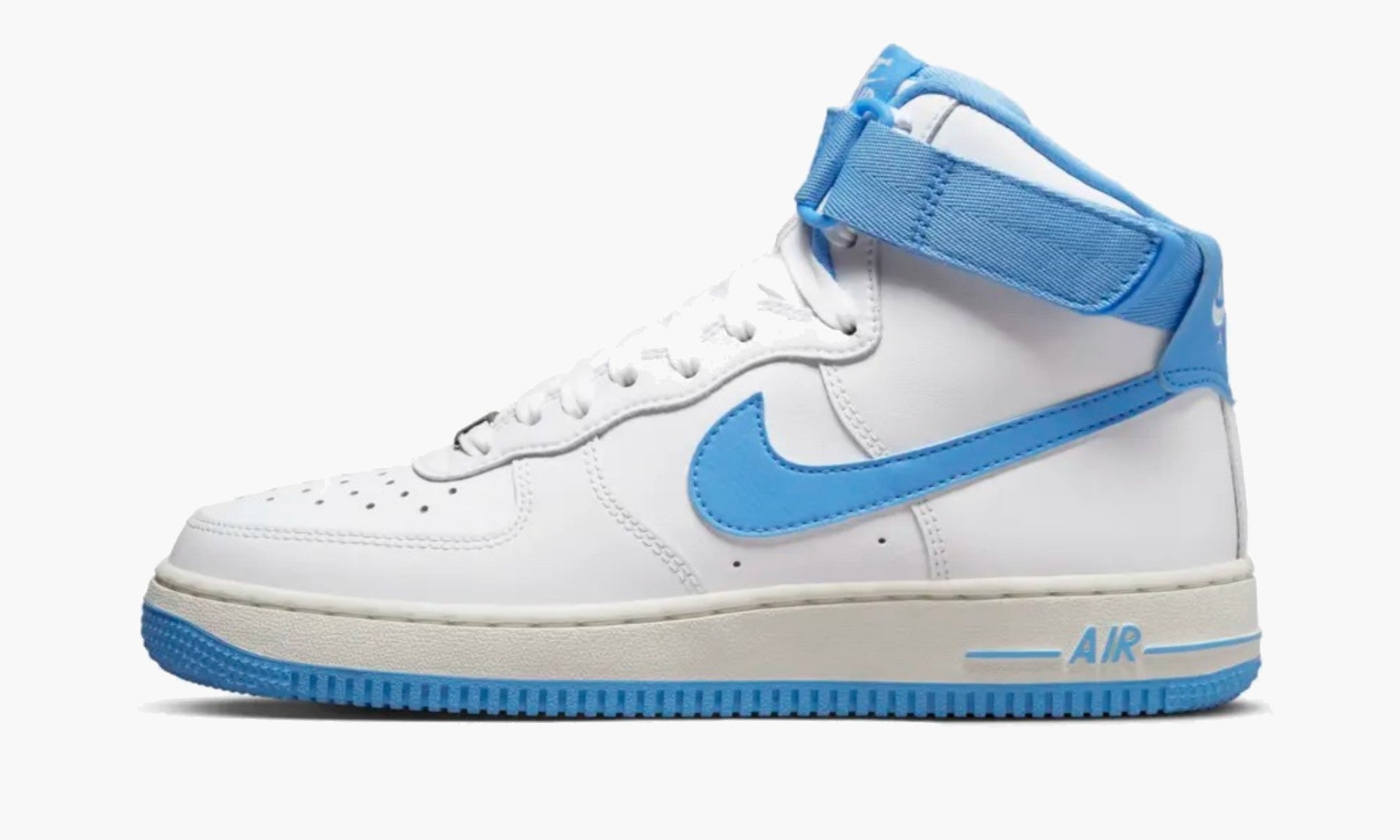 white air force ones with blue