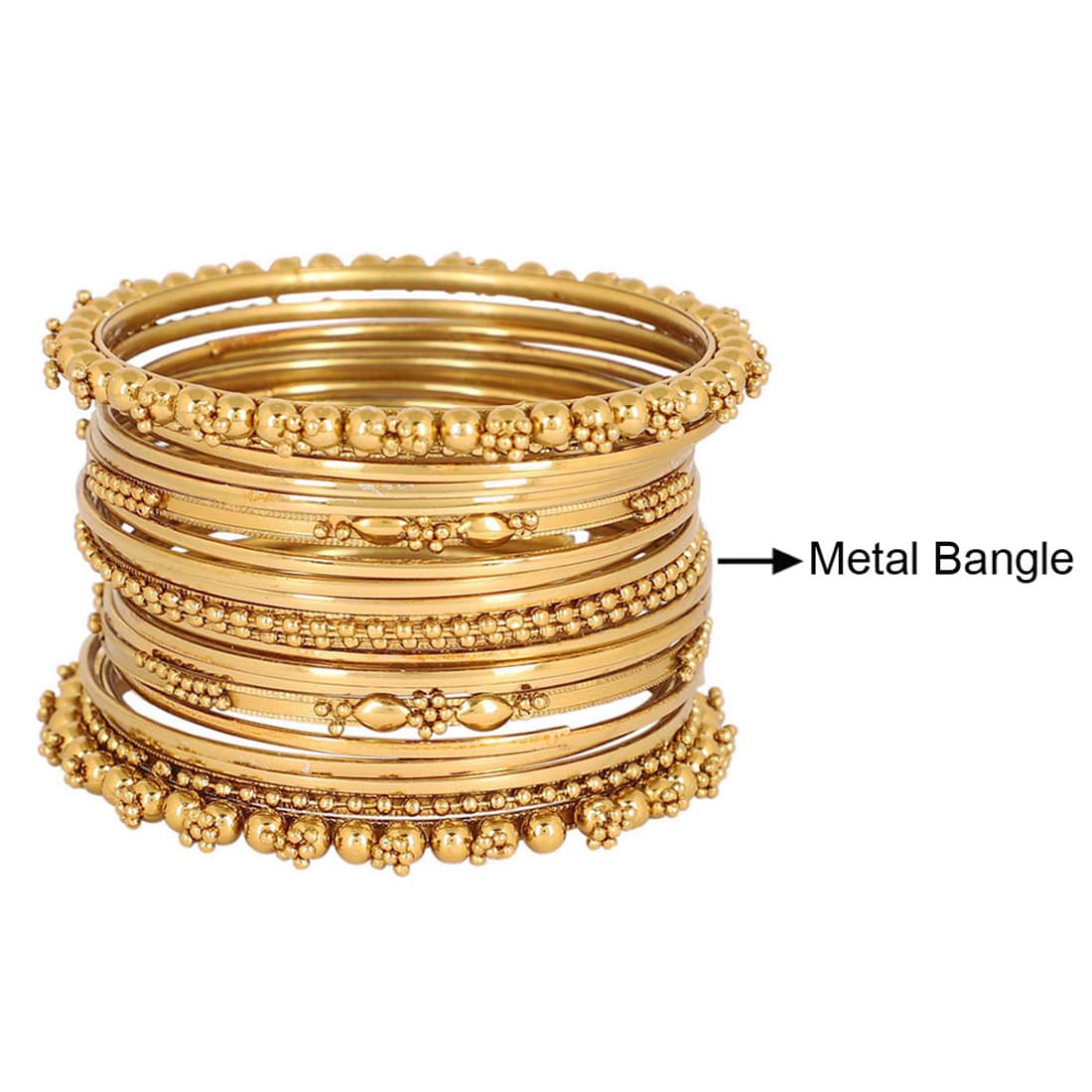 Ethnic Traditional & Fusion Bangles Set - Oxidised (Set of 20)