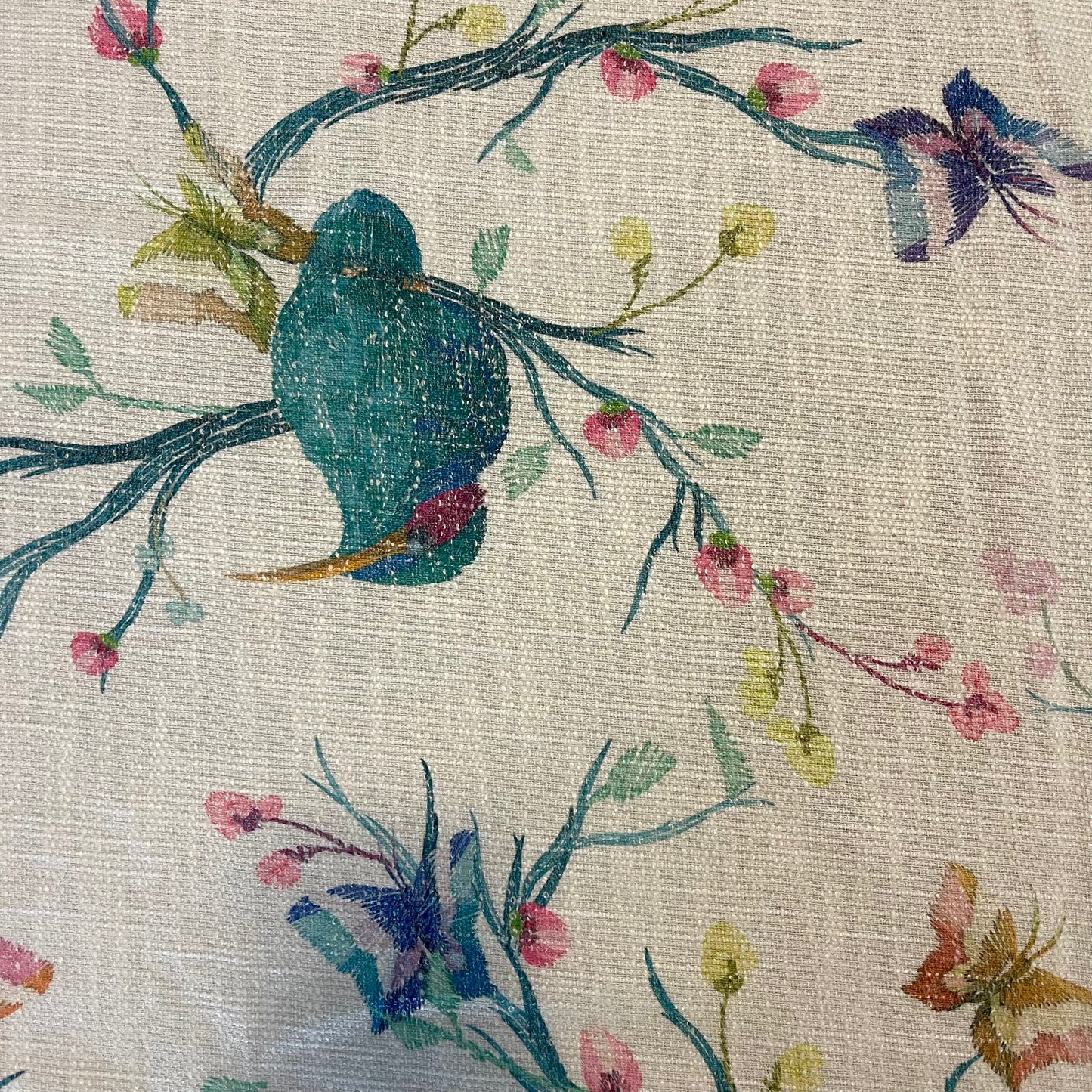 Bird Butterfly Design: Burlap
