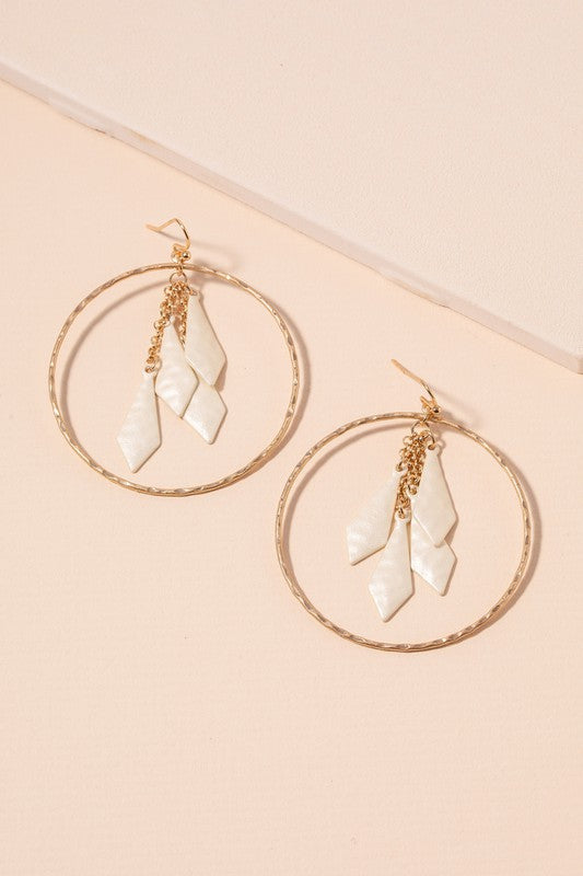 Round Charms Dangling Earrings