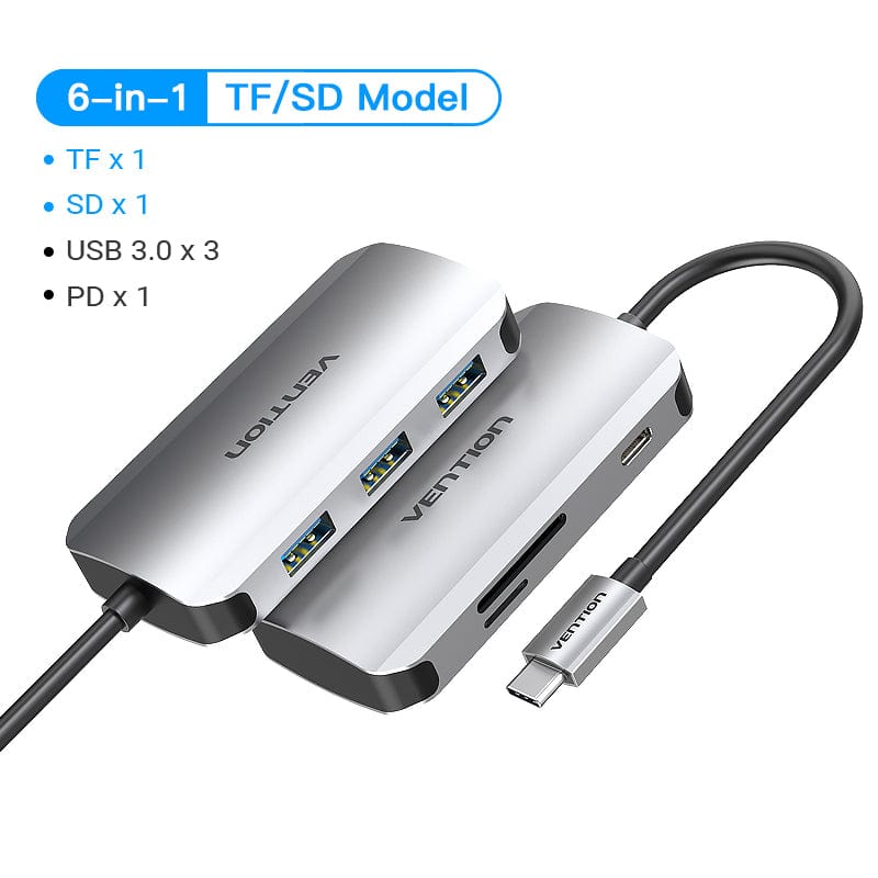 USB C Hub USB C to HDMI VGA RJ45 3.5mm USB 3.0 Dock