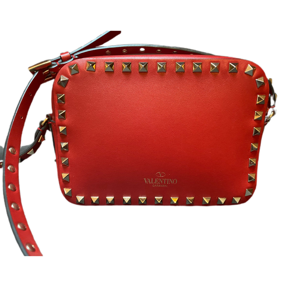 valentino rockstud camera crossbody bolsa