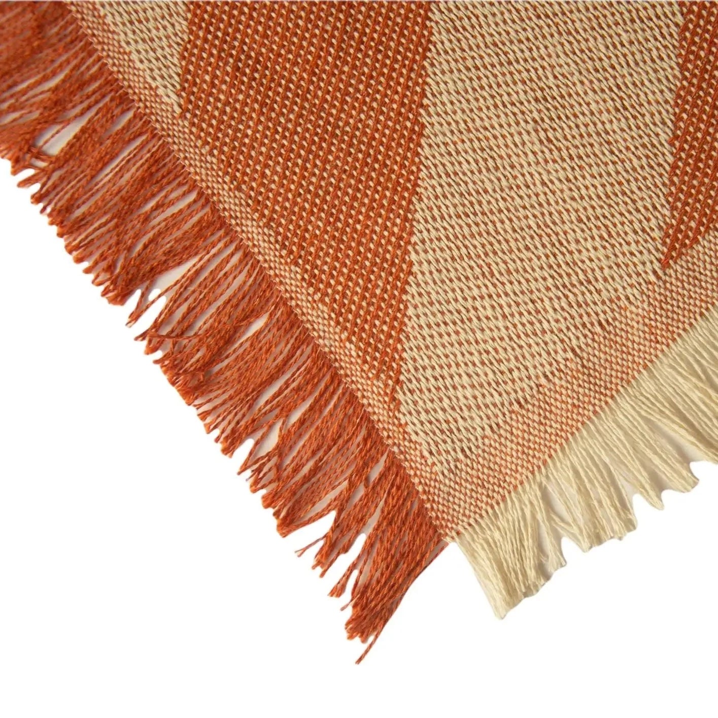 Sengeteppe Stripete Terracotta 240 x 240 cm
