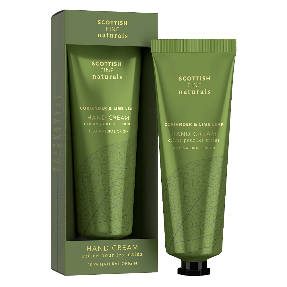 Scottish Fine Naturals - Coriander & Lime Leaf HAND CREAM 75ML TUBE