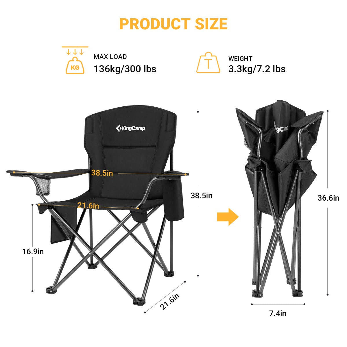 Now Buy KingCamp Oversized Outdoor Camping Folding Chair