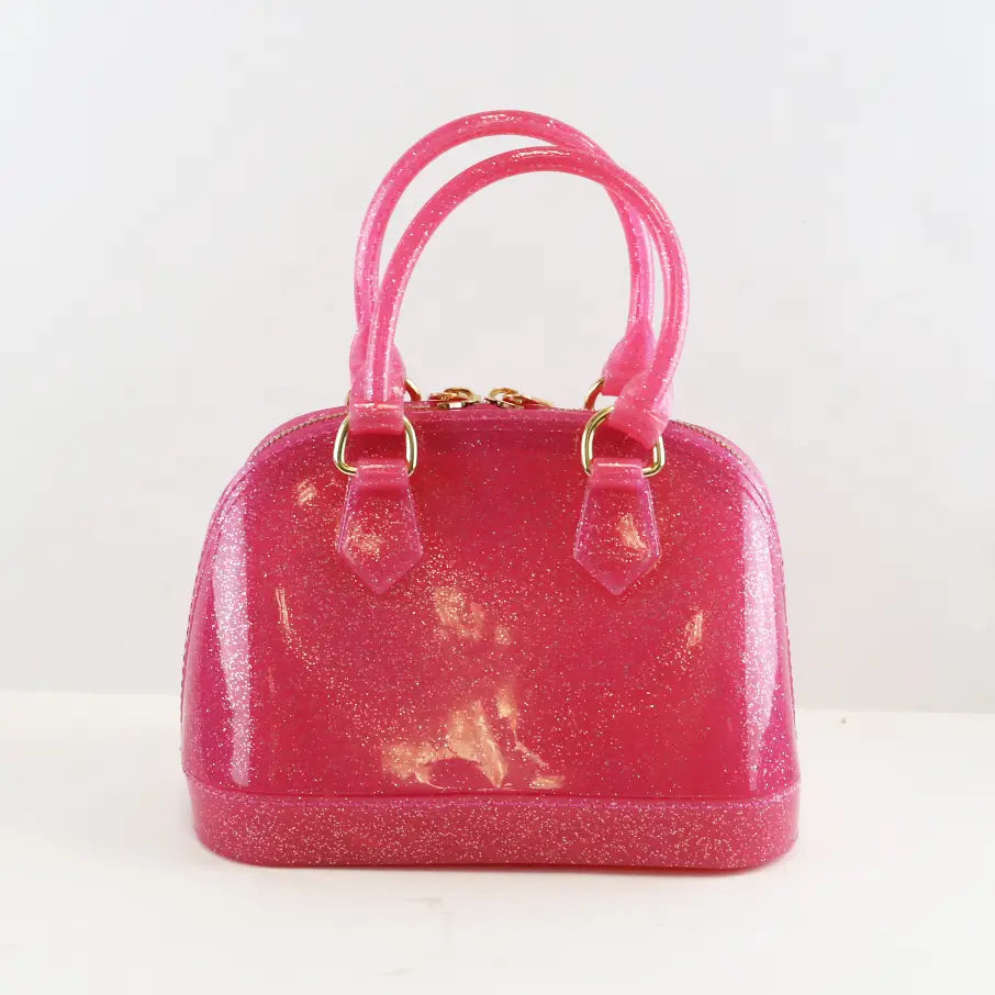 Floral Jelly Bowling Bag | Fuchsia