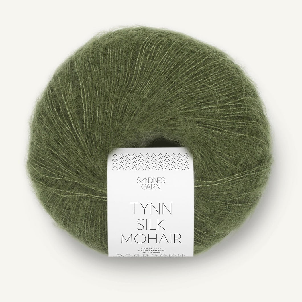 Overtræder alder Frø Tynn Silk Mohair olivengrøn [9062] – Si-Ki Garn