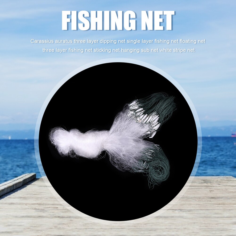 Fishing Fish Mesh Trap Monofilament Gill Net Netting Tackle Outdoor 8M/20M 