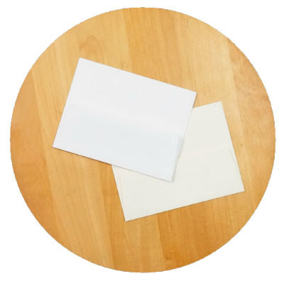 Two envelope color choices for 3.5x5 flat cards